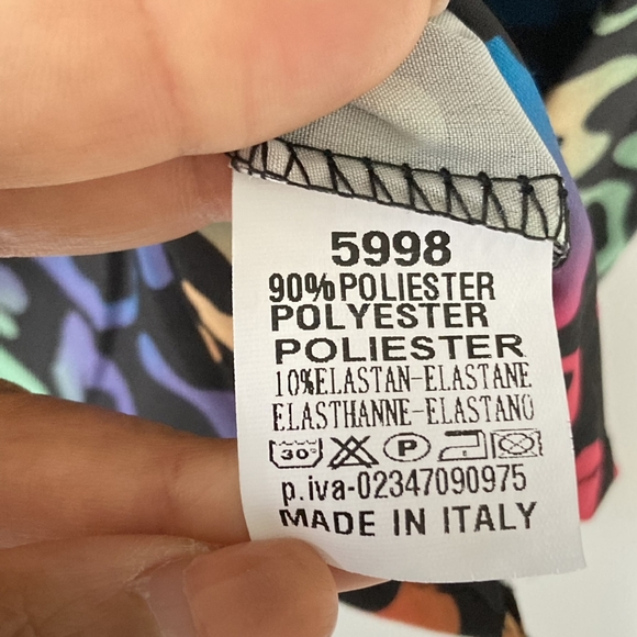 BNWT New Collection Women's Gold Buttons Down Dress Shirt Rainbow Sz UK Large - Picture 9 of 10